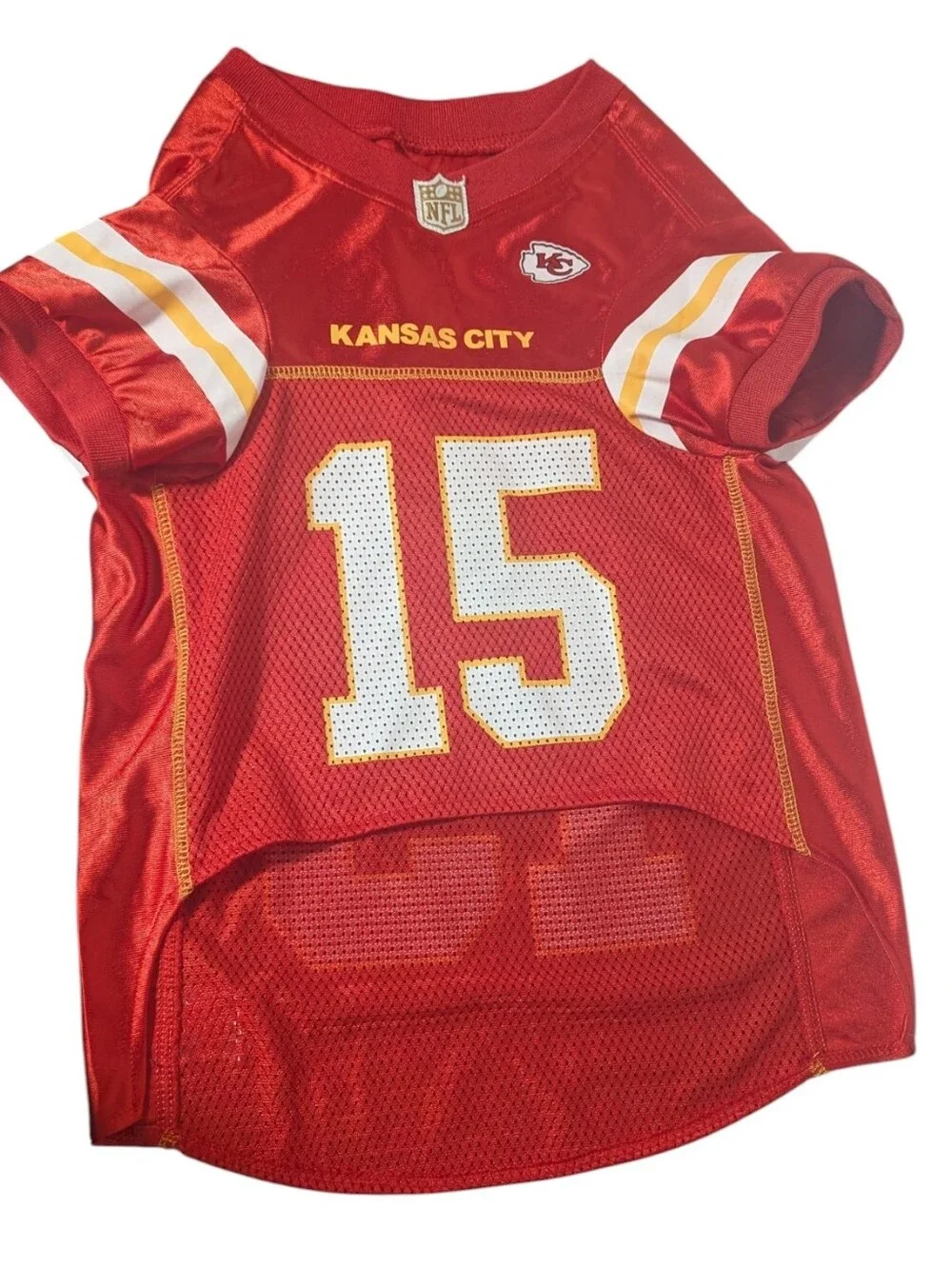 NFL Kansas City Chiefs #15 Mahomes Mesh Dog Jersey  (XL)
